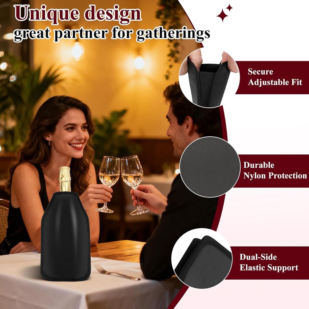 Porta Bicchieri per Vino Borsa del Ghiaccio Gelatina Picnic Bevande Manica Raffredda Vino in Nylon Porta Bevande Analcoliche Attrezzi da Bar per Birra Secchiello per Champagne