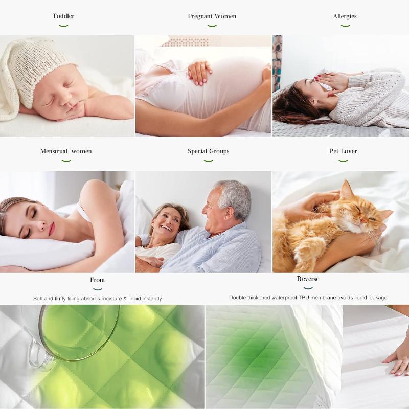 100% Waterproof Mattress Cover Quilted Thicken Single Double Elastic Fitted Sheet Style Bed Protector Pad King Size