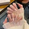 French New Cat's Eye Rhombic Wave Dot Handmade Nail Art Wear Temperament Red Famish Fragrant Style Removable Nail Art Tool