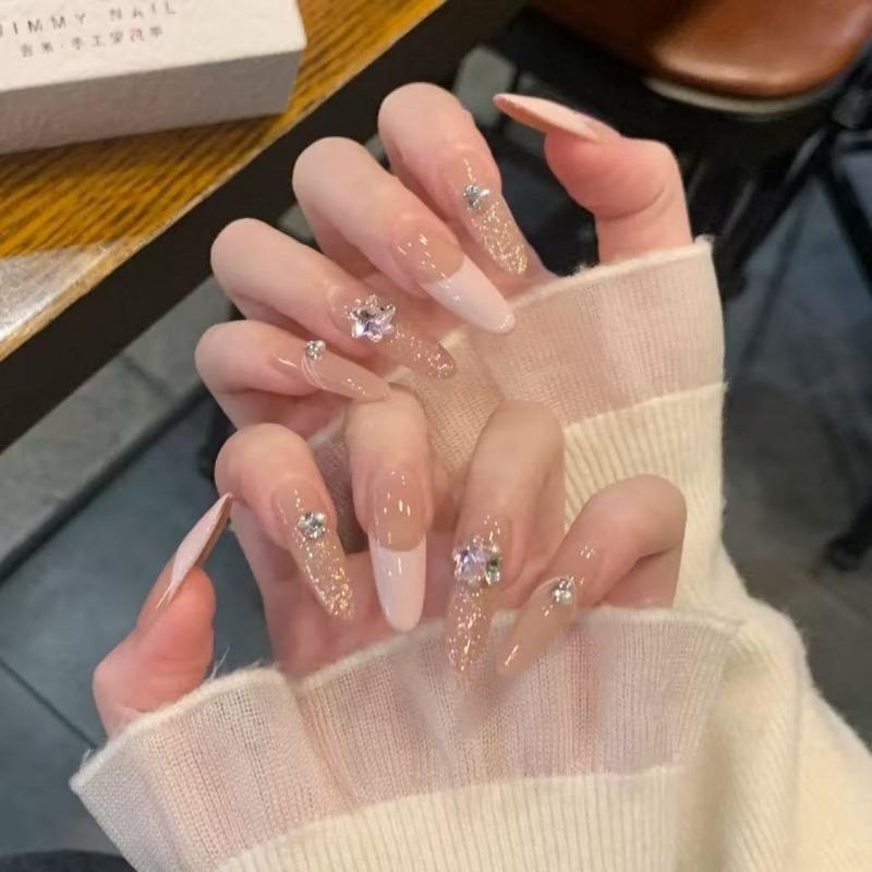 French New Cat's Eye Rhombic Wave Dot Handmade Nail Art Wear Temperament Red Famish Fragrant Style Removable Nail Art Tool