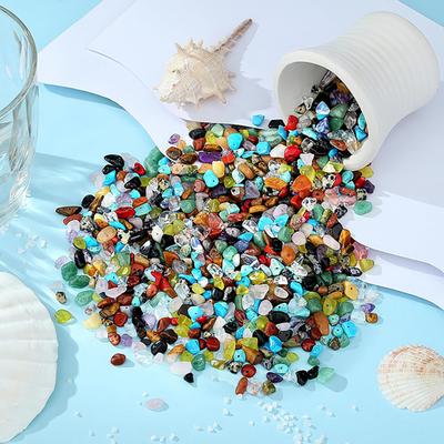 1 Bag Natural Stone Beads Vibrant Color Hole Drilled Loose Rocks Jewelry Making DIY Bracelet Necklace Accessories