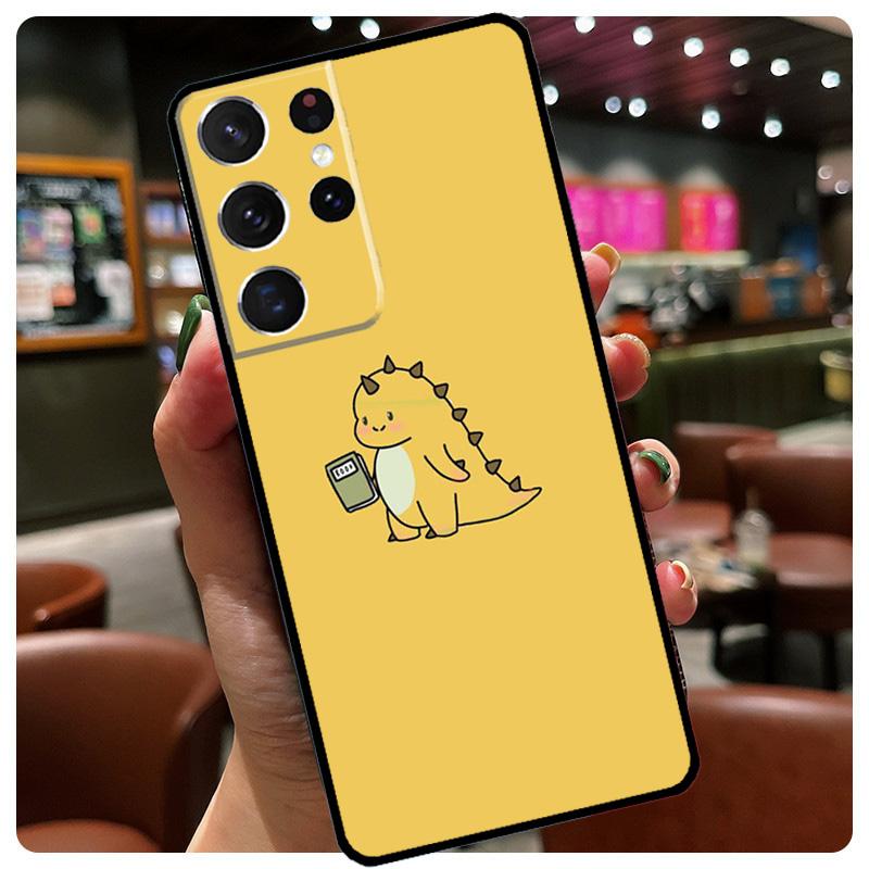 Cute Dinosaurs Phone Case For Samsung Galaxy S24 Ultra S20 S21 S22 S23 S25 Ultra S9 S10 Plus S25 FE Cover