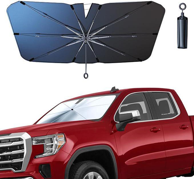 Retractable UV Protection Car Sunshade - Foldable Windshield Umbrella 