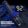 Tactical LED Flashlight 2000LM-USB-C Rechargeable ZoomableTorch with IPX7 Waterproof Rating,Portable Emergency Light for Camping