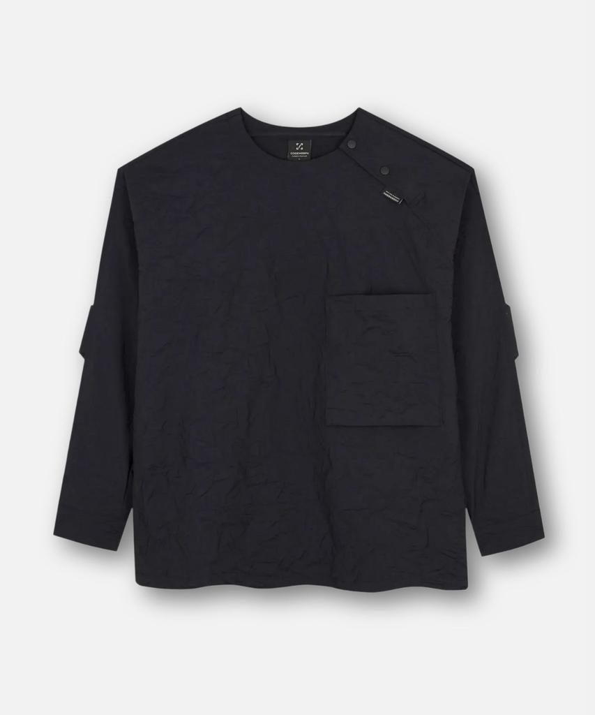 Kodeumopeu Crease Woven Sweatshirt Black