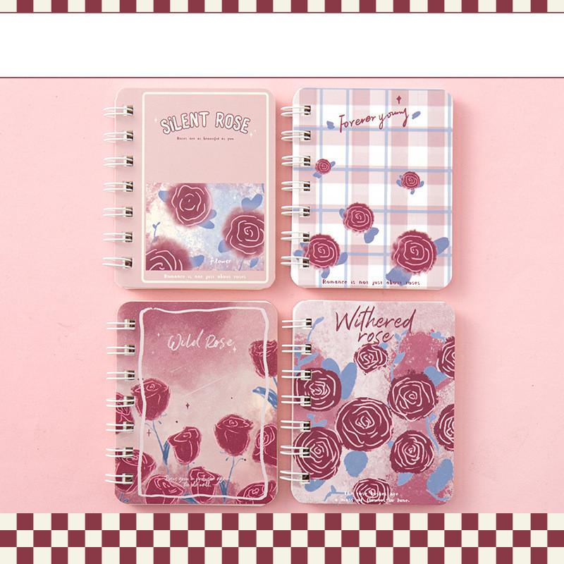 A7 Liten söt Kawaii fickanteckningsbok Blankfodrad anteckningsblock Mini Journal Memo Anteckningsblock för Student Traveller Skoltillbehör