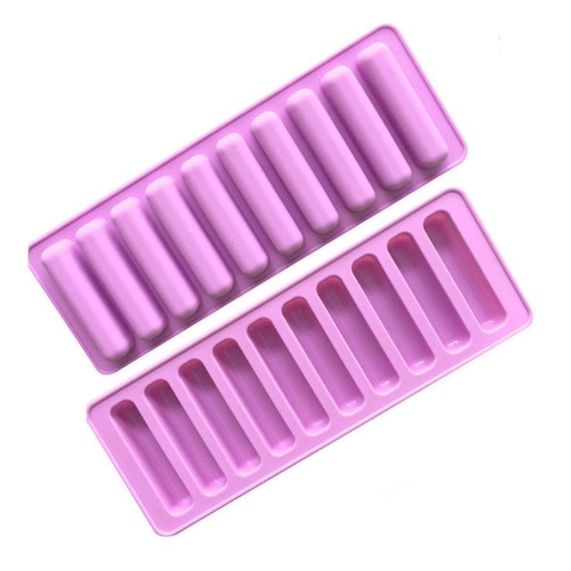  Cylinders Ice  Tray Easily Release Stick Shape Ice  Molds 10-Cavity Silicones Ice Making Tool Molds NonStick