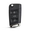 3 Buttons Folding Flip Remote Key Shell Cover With Blade for VW Golf 7 Jetta Passat Beetle Polo Bora