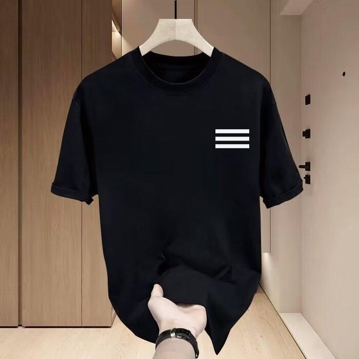 American Trendy Brand Pure Cotton Men'S Printed Short-Sleeved T-Shirt Trendy Men'S And Women'S Versatile Round Neck T-Shirt Men'S