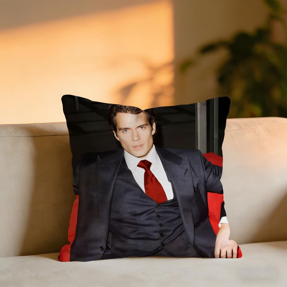 Henry Cavill Cushion Cover Cozy Velvet Throw PillowSoft Warm Cushion For Sofa  Bed