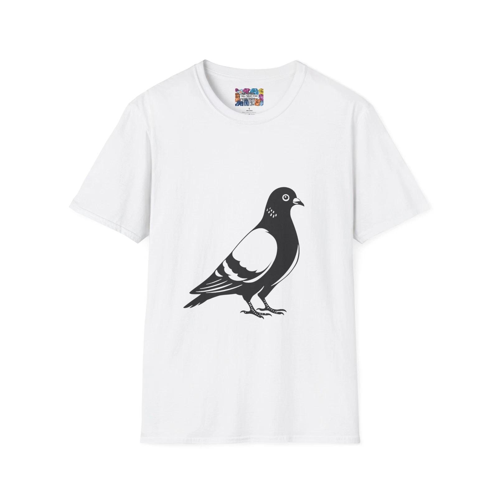 Funny Pigeon Tee – Urban Bird Graphic Shirt for Animal Lovers & Streetwear Fans L