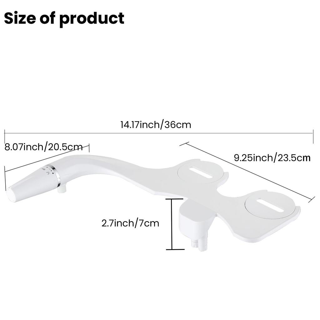 Dual Nozzle Non-Electric Smart Bidet Toilet Seat for Cross-Border Use