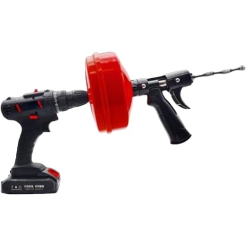 Cutdred Electric Toilet Clog Eliminator, Rotating Drain Auger, Wire Pipe Cleaner, Manual/Electric, Easy To Use, Suitable for Toilets, Sewers, Bathtubs