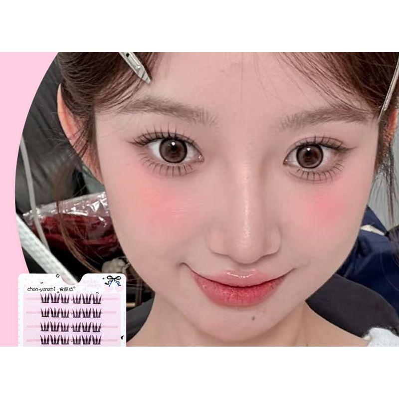 LuxeFlutter - Natural Doll Eye Cluster Glue-Free False Eyelashes