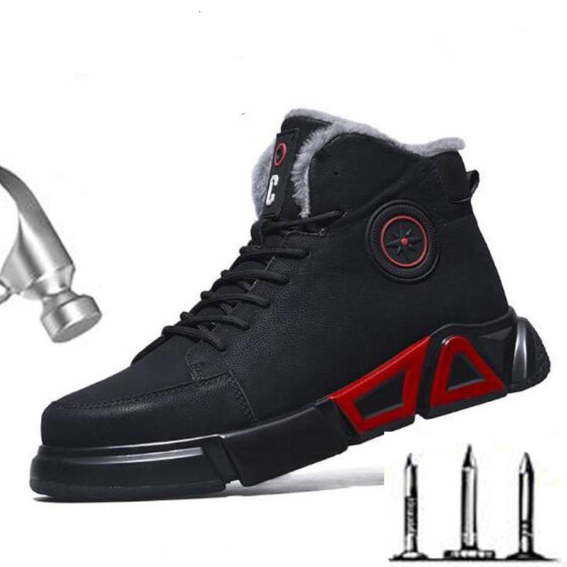 

High Quality Work Safety Boots Men Plush Warm Boots Indestructible Safety Shoes Men Work Boots Waterproof Work Shoes Male M303 46