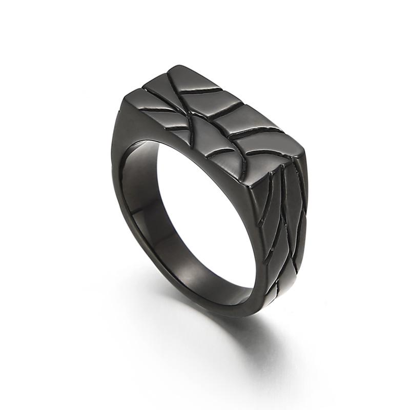 10mm Trend Carving Texture Men's Stainless Steel Ring Holiday Gift Size6-11 Cool Boy Ainllos Chunky Trend Jewelry