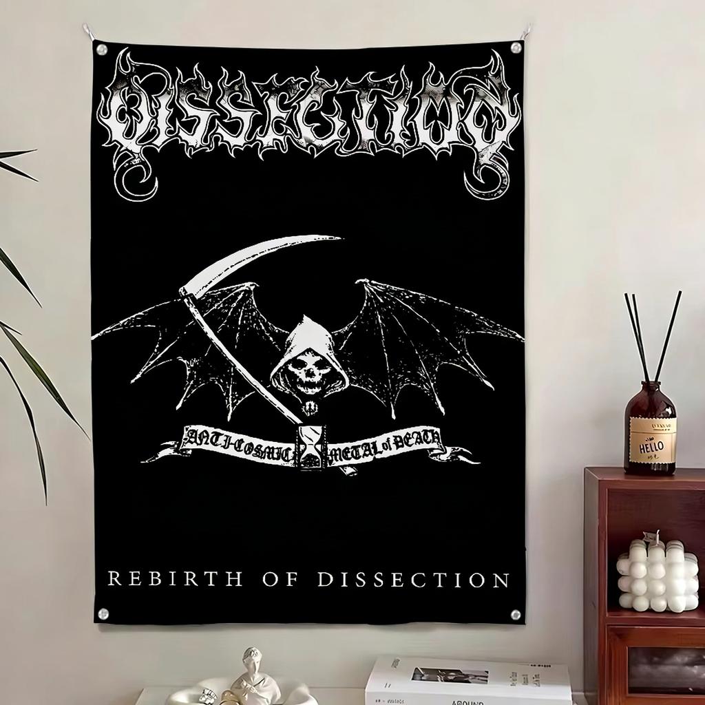 Tod D-Sektion Metal Flagge Wandteppich Schlafzimmer Wohnzimmer Garten Outdoor Festival Dekoration Hintergrundtuch Partybanner