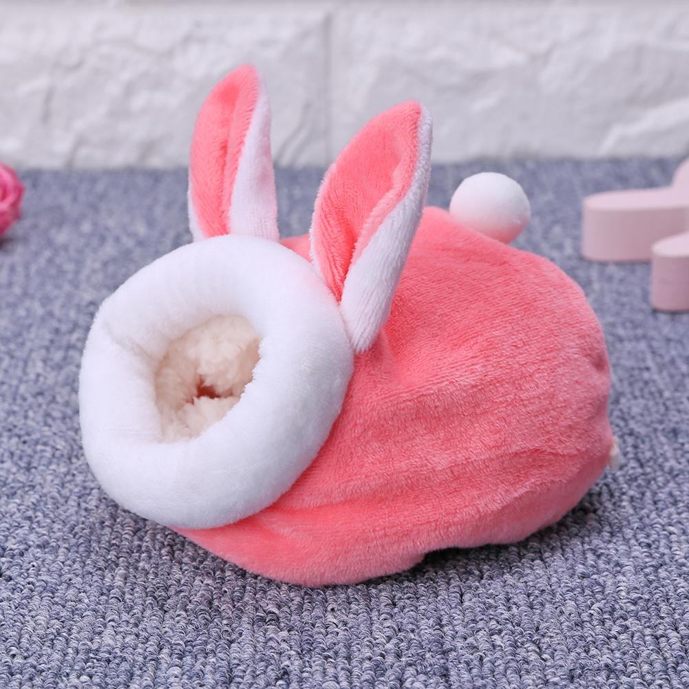 Warm Cotton Small Pet Beds Yurt Rabbit Mouse Chicken Shaped Portable Soft Hamster Hedgehog Nest House Pet Supplies for Winter