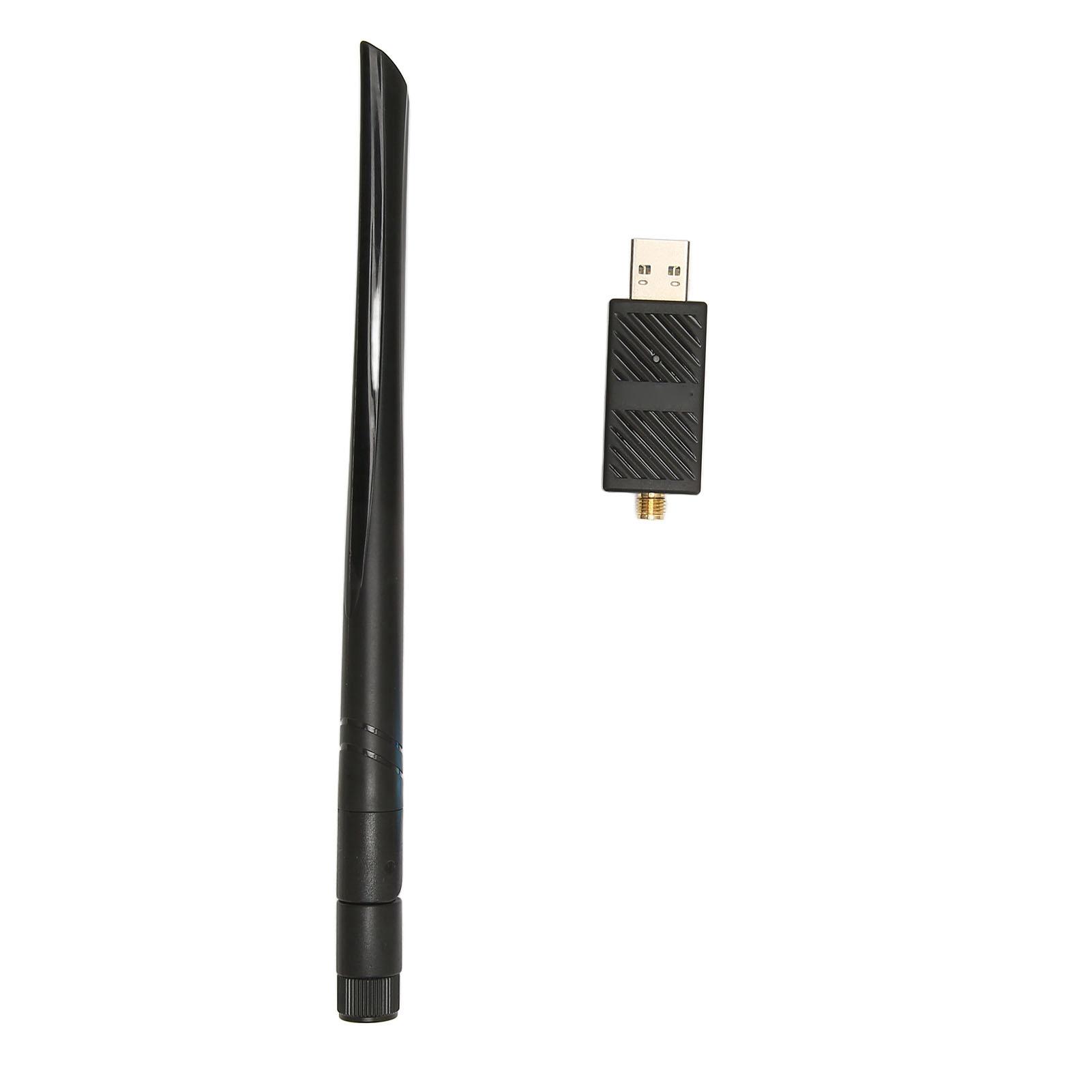 

Dual Band WiFi Adapter 2.4GHz 5.8GHz USB 3.0 1200M Wireless Internet Card with 6dBi Flexible