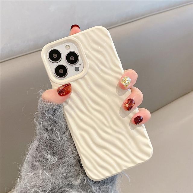 Mode einfache Wasser Ripple Telefon Fall für Iphone 13 11 12 14 Pro Max 14 Plus weiche Silikon stoßfest Abdeckung Capa Shell
