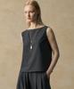 WEST GRAND BOULEVARD Wool Blended Sleeveless Blouse Charcoal