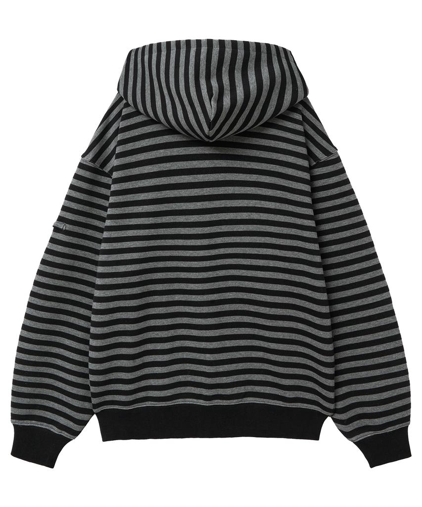 Yale Small Arch Stripe Hoodie_Gray