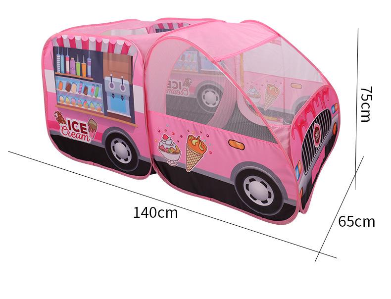 Extra Large Cartoon Car Theme Kids Tent for Indoor/Outdoor Play - Easy Setup, No Installation Required