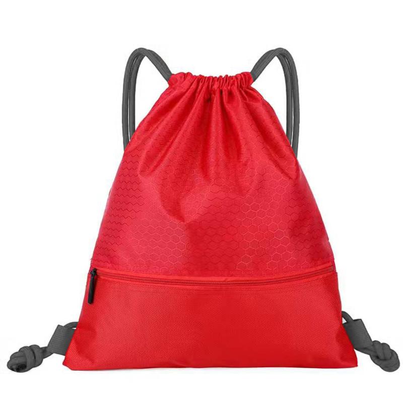 Basketball Sports Gym Bag Drawstring Backpack with Independent Shoe Layer for Yoga Fitness School or Travel Use