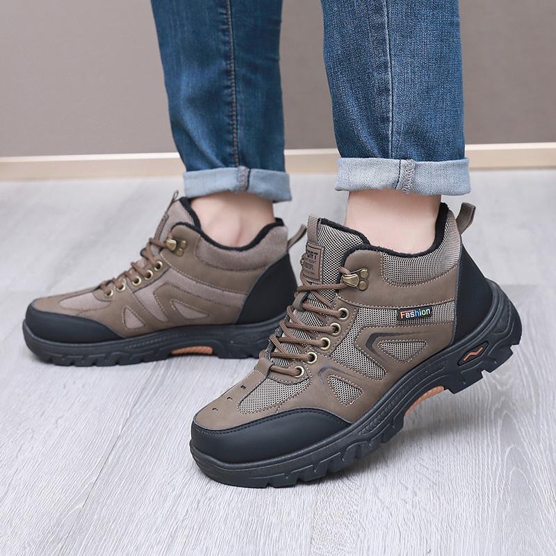 Men Winter Casual Shoes WearResistant Men's Cotton Thickened Lined Warmth Anti Slip Wear Resistant Outdoors Shipping