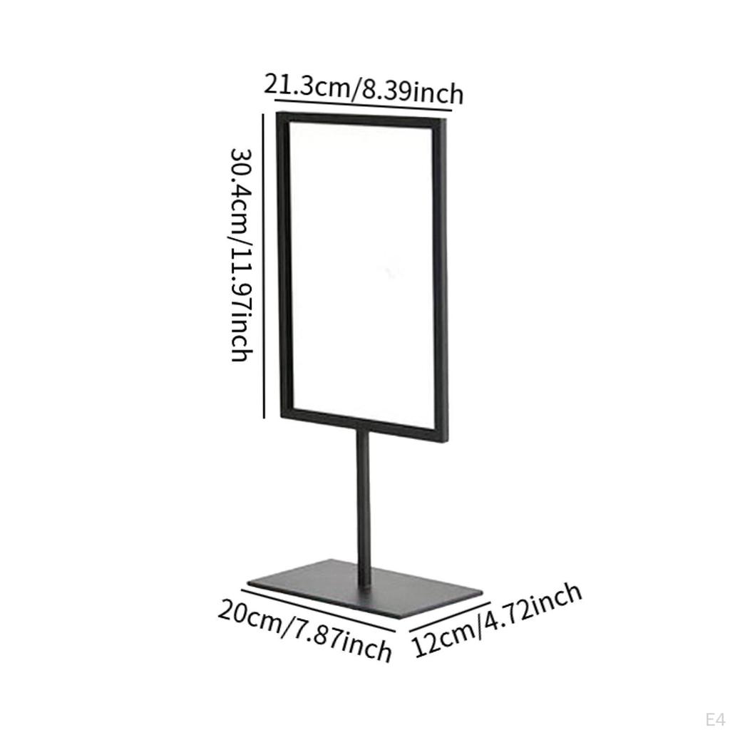 Card Holder Display Stand for Supermarket Price Tags, Reusable Tabletop Sign
