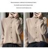 Women's Ruffle Wool Cardigan: Soft, Skin-Friendly, 100% Wool, Versatile Autumn and Winter Outerwear.