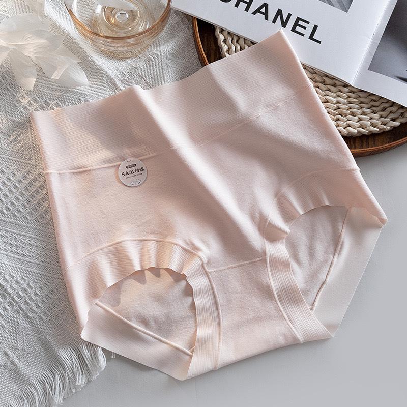 5A Xinjiang Long-staple Cotton High-Waisted Women's Tummy Control Seamless Breathable Plus Size Briefs.