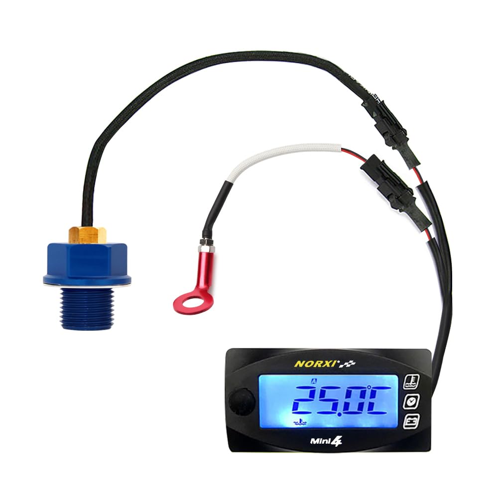 NORXI 4 In 1 Multi-functional Motorcycle Digital Meter, Mini 4 (Switch Between Cylinder Head