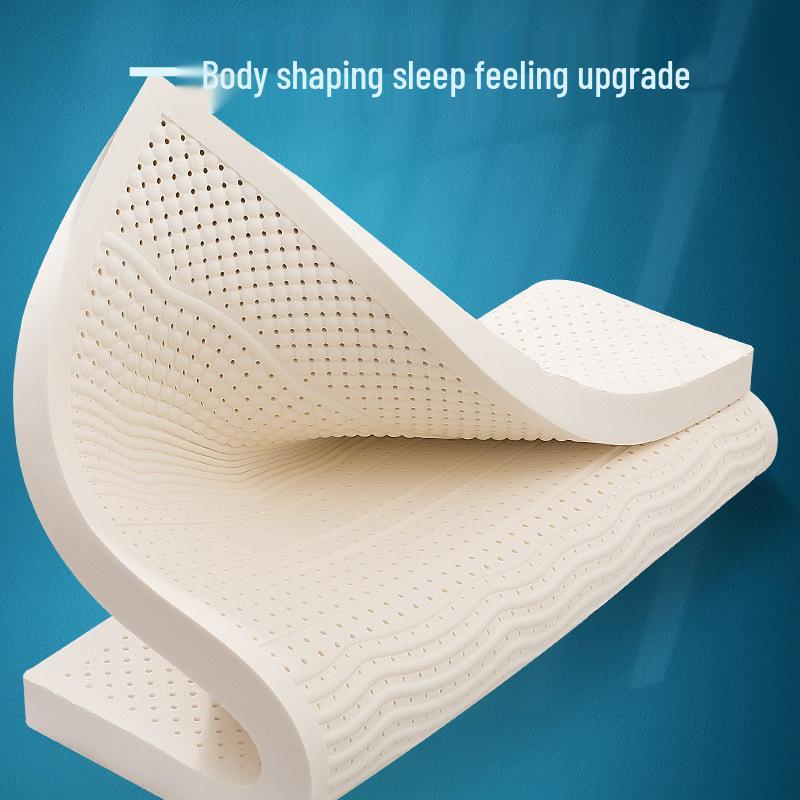 Pure Natural Latex Massage Mattress - All-Season, One-Piece Rubber Design for Home or Dorm