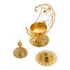 Arabic Incense Burner Holder Handheld Crescent Meditation Metal Decor Incense Cone Burner Ornaments Eid's Day Decoration