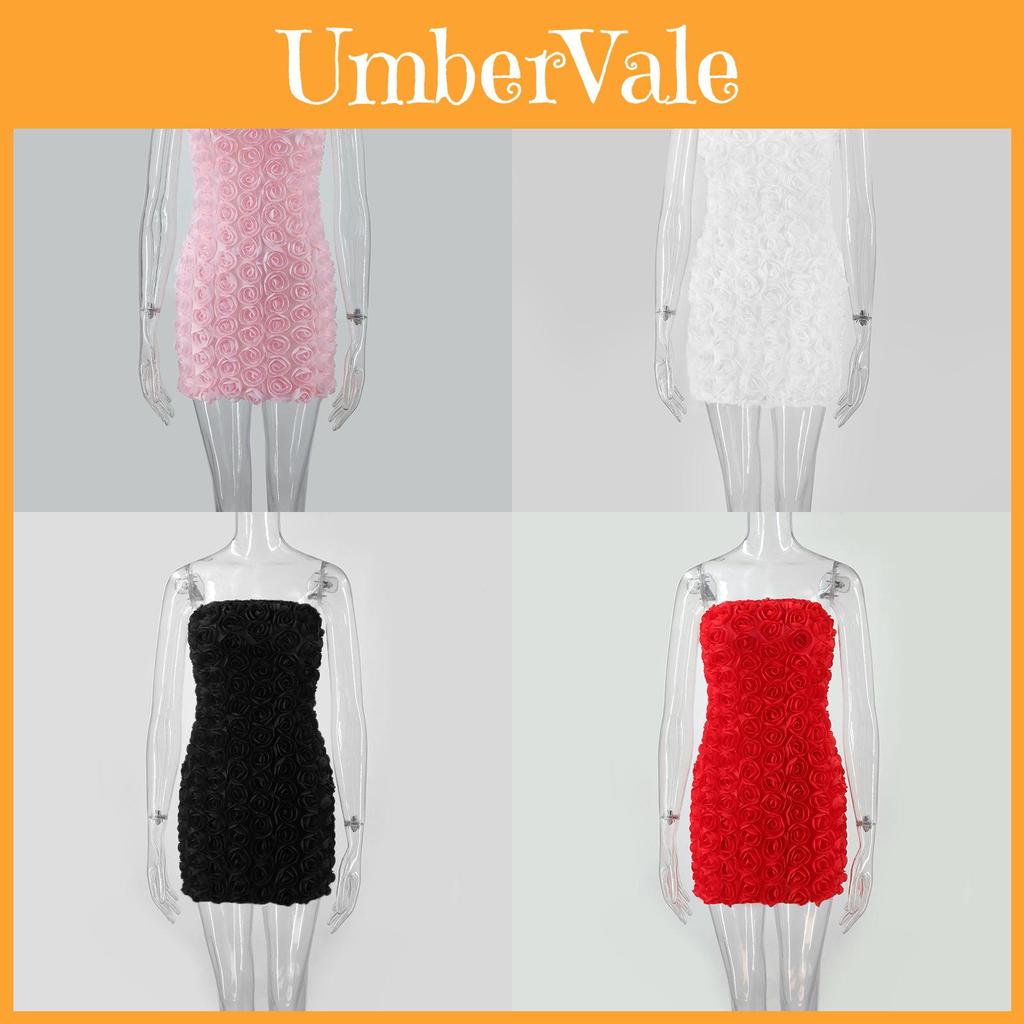 Sexy Street Style Dress With 3d Floral Prints For Summer Casual Wear
