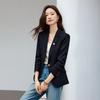 2025 Women's Slim Fit Black Blazer: High-End, Petite, Casual Suit for Spring and Autumn