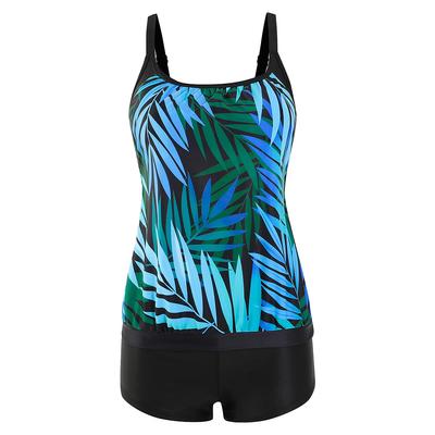 Camisola de verão feminina estilo tankini boxer único maiô moderno estampa sexy conjunto de biquíni maiô duas peças S-6XL