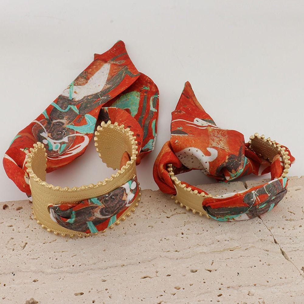 Hand Ring Scarf Opening Bangles Lace Up Bohemian Bangles Handkerchief Bracelets  Travel