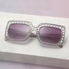Women'S Uv-Proof Sunglasses Fashion Large-Frame Diamond-Encrusted Sunglasses Women'S Outdoor Sunscreen Glasses
