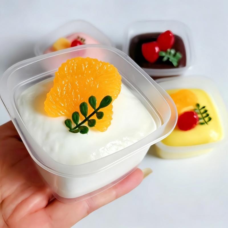 Simulated Fruit Pudding Squeeze Toy Soft Slow Rising Stress Relief Sensory Fidget For Anxiety Adhd Gifts For Kids Adults