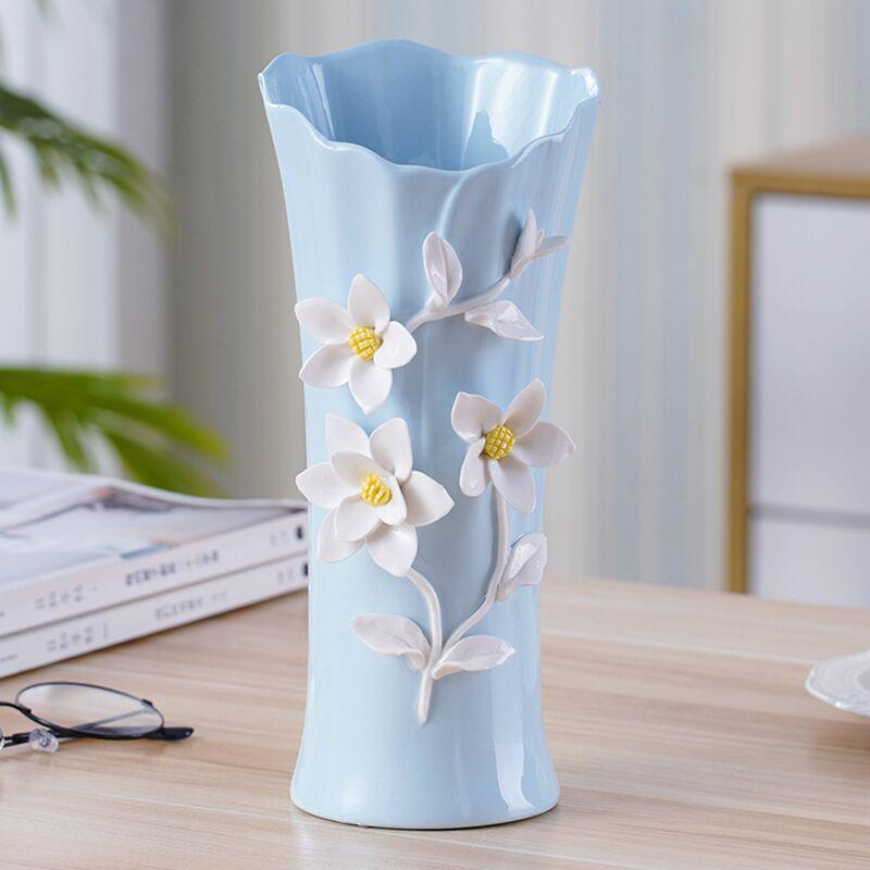 European Modern Ceramic Vase for Flower Arrangements - Ideal Home Decor for Living Room, Dining Table, or Coffee Table - Perfect Housewarming Gift