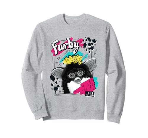 Furby Skunk 1998 Cute Colorful Retro Vintage Big Chest Logo Sweatshirt