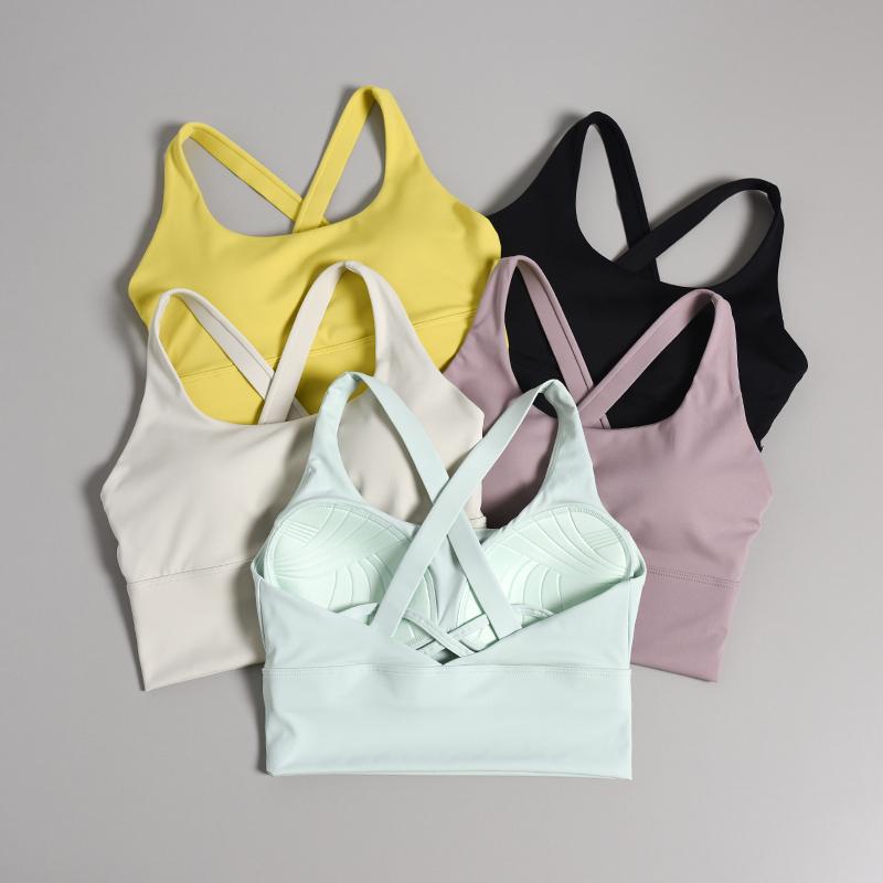 Nude Feeling Criss-Cross Sports Bra: Shockproof, High-Intensity Yoga & Running Fitness Vest