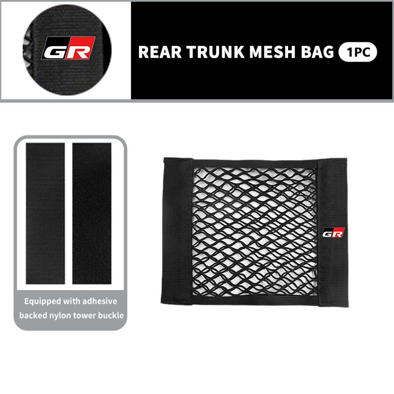 Car Styling Trunk Box Storage Bag Mesh Elastic String Net Pocket Organizer Accessories For Toyota Yaris Corolla Rav4 GR Auris