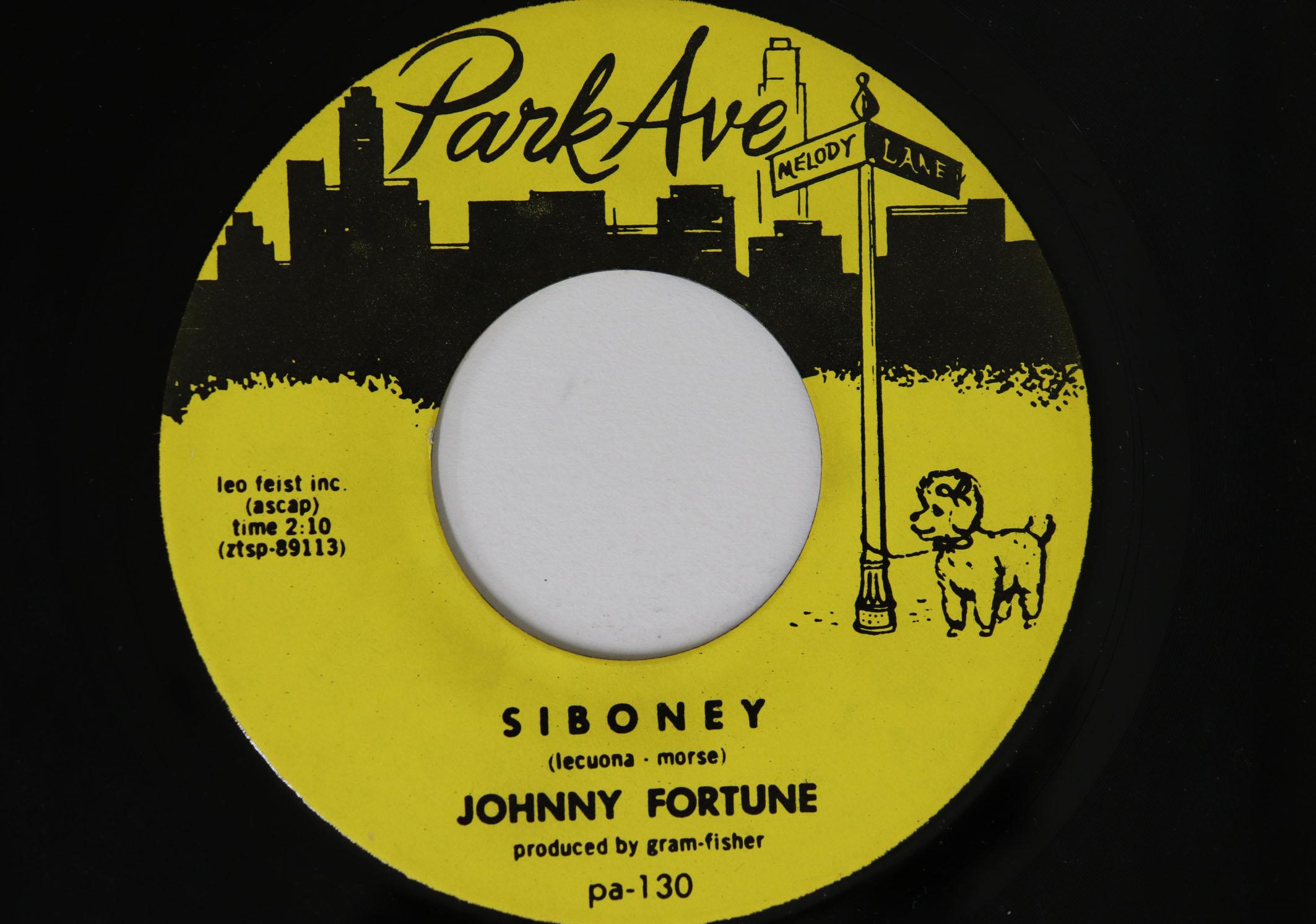 

7inch Record JOHNNY FORTUNE - Siboney / Dragster PA130 PARK AVE 1963 US Rock Used