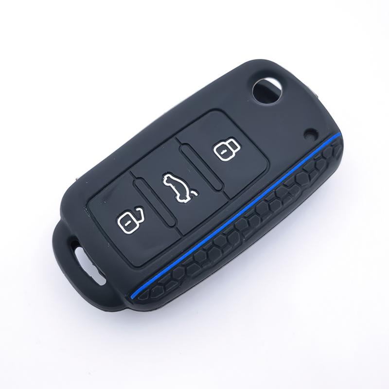 New Silicone Cover Case Protect Car Key Shell for Volkswagen Polo Passat B5 Golf 4 5 6 MK5 MK6 Eos Bora Beetle TSI Accessories