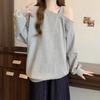 Oblique neck off-the-shoulder sweater women's autumn and winter fleece thickened new loose long-sleeved tops and clothes