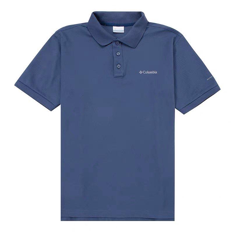 Columbia Polo Shirts Men's Ecru Polo Collar Moderate Straight Fit AE3119-278