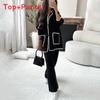 Casual Womens Two Piece Suit With Pockets For Autumn Comfort Wear